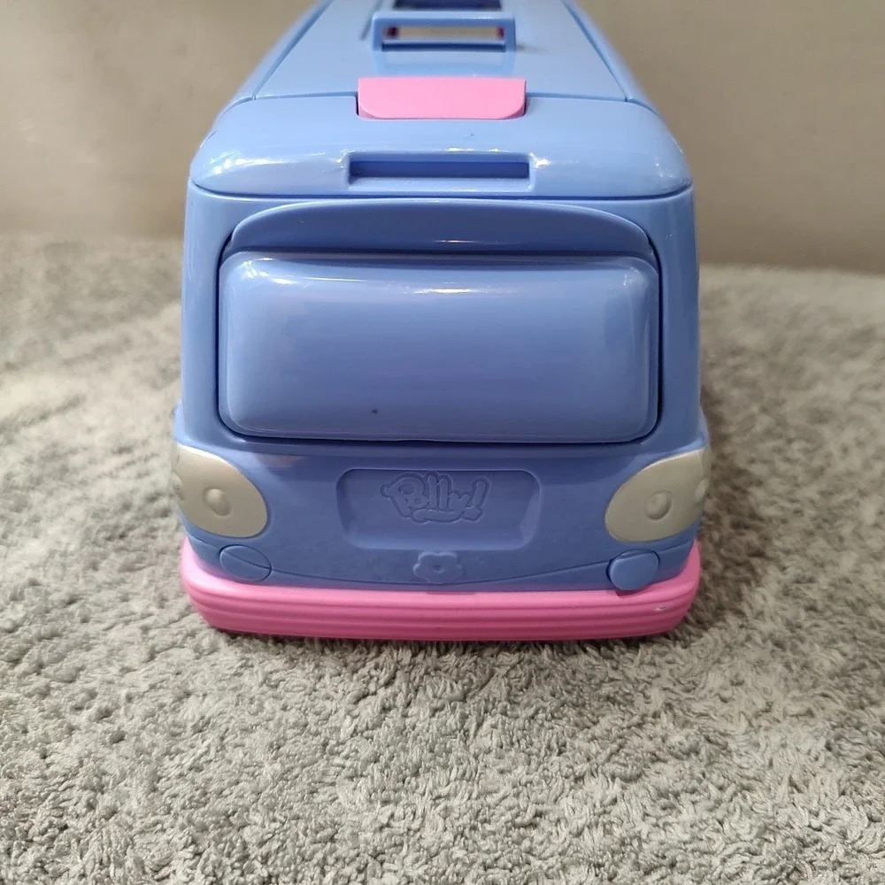 2004‎ Polly Pocket Party Bus RV Van Lights Sounds Rare Vintage Purple Disco
